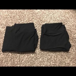 2 pair of black lularoe leggings OS